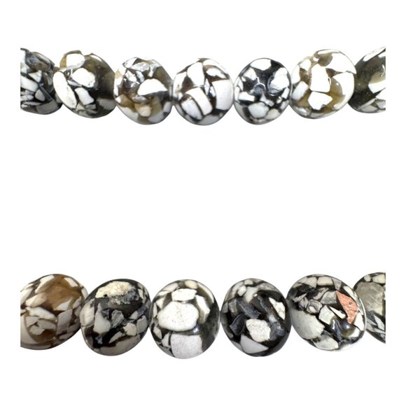 Rare Mosaic Agate Glass Beads Natural Stone Strand Unique Jewelry Making 32" - Picture 2 of 5